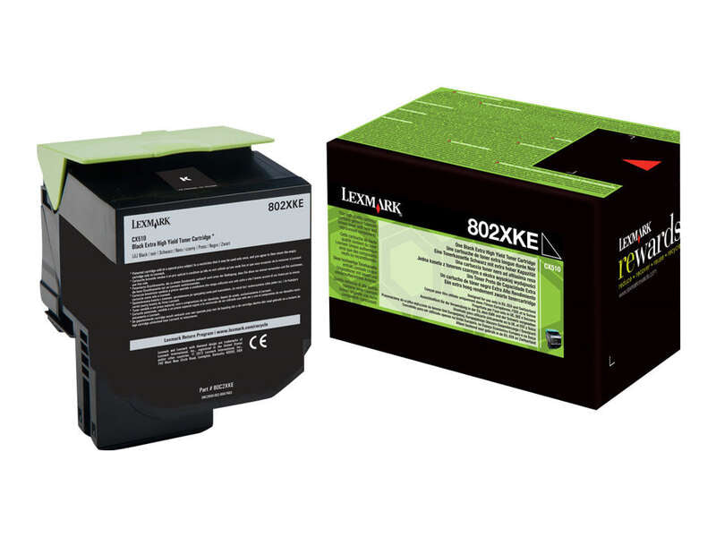 Lexmark CX510 Negro Cartucho de Toner Original - 80C2XK0/80C2XKE/80C0X10/802XK
