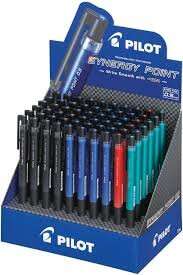 Pilot Synergy Point Expositor de 60 Boligrafos de Gel Retractiles - Punta Fina 0.5mm - Trazo 0.25mm