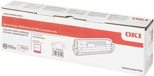 OKI C824/C834/C844 Magenta Cartucho de Toner Original - 47095702