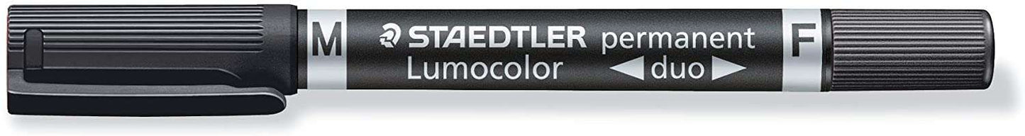 Staedtler Lumocolor 348 Rotulador Permanente de Doble Punta - Secado Rapido - Color Rojo