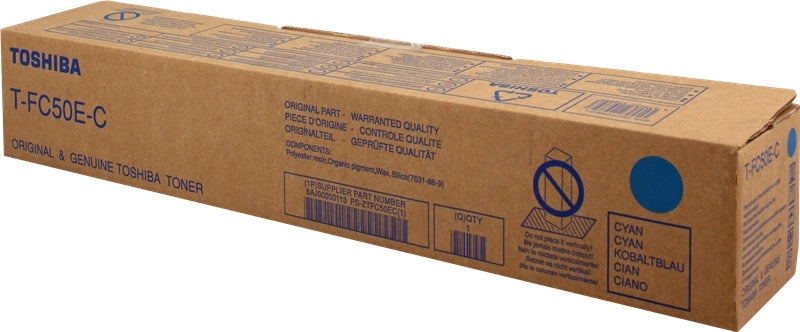 Toshiba T-FC50EC Cyan Cartucho de Toner Original - 6AJ00000113/6AJ00000227/6AJ00000301