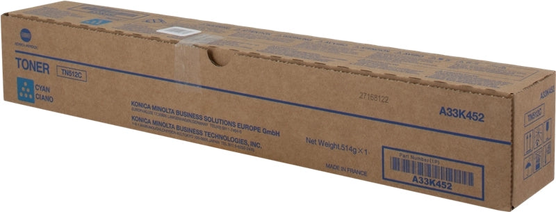 Konica Minolta TN512 Cyan Cartucho de Toner Original - TN512C/A33K452