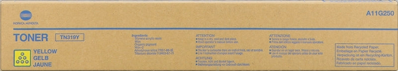Konica Minolta TN319 Amarillo Cartucho de Toner Original - TN319Y/A11G250