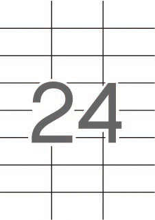 Apli Etiquetas Blancas Permanentes 70.0 x 37.0mm 25 Hojas