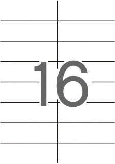 Apli Etiquetas Blancas Permanentes 105.0 x 37.0mm 25 Hojas