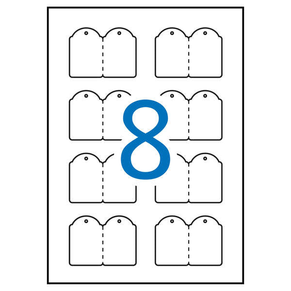 Apli Etiquetas Colgantes Imprimibles 36.0 x 53.0mm 10 Hojas