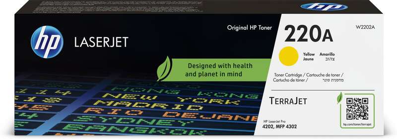 HP W2202A Amarillo Cartucho de Toner Original - 220A