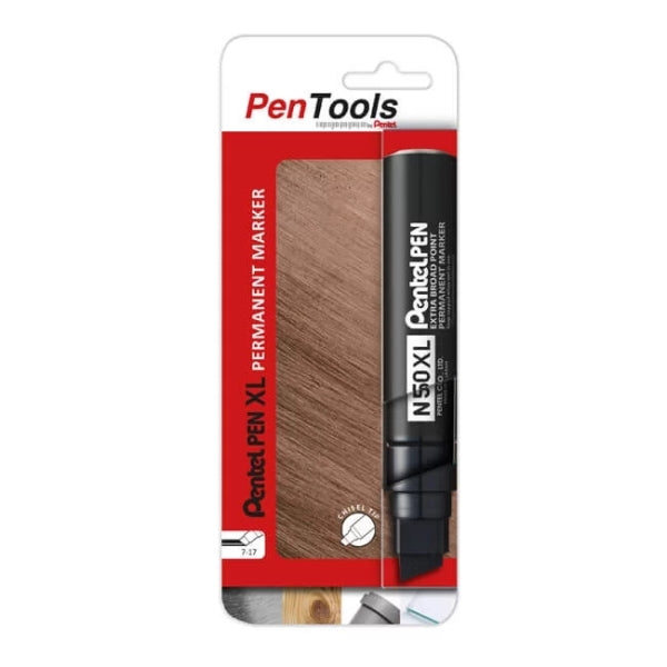 Pentel PenTools Pen N50XL Rotulador Permanente Industrial - Trazo 11-17mm - Punta Biselada Resistent