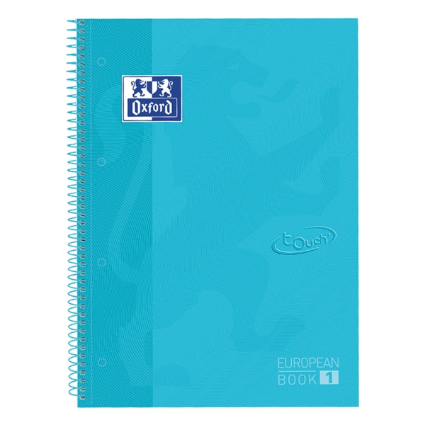 Oxford School Touch Europeanbook 1 Cuaderno A4+ 80 Hojas Cuadricula 5x5mm - Tapa Extradura - Color Azul