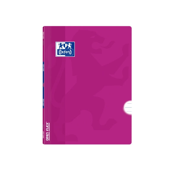 Oxford School Classic Openflex A5+ Libreta Grapada - Tapa de Plastico Resistente - 1 Linea con Margen - 48 Hojas de Papel Lila - Ideal para la Escuela