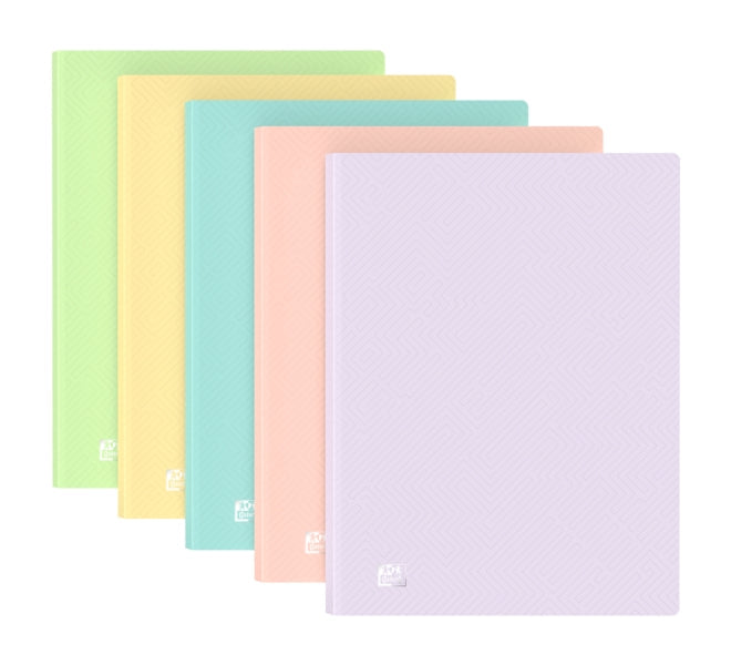 Oxford A4 40F PP TR Past St - Cuaderno de Notas con Tapa Dura - Tamaño A4 - 40 Hojas - Papel Resistente - Diseño Moderno - Cantidad: 10