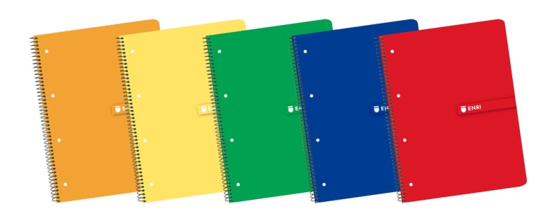 Enri Europeanbook1 A4+ - Cuaderno de Tamaño A4+ - Espiral - Tapa Blanda - Cuadricula de 5x5