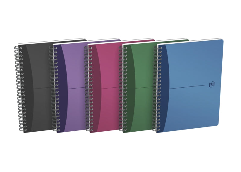 Oxford Office Urban Mix Cuaderno Espiral A5 Cuadricula 5x5mm 90 Hojas - Tapa de Plastico - Colores Surtidos