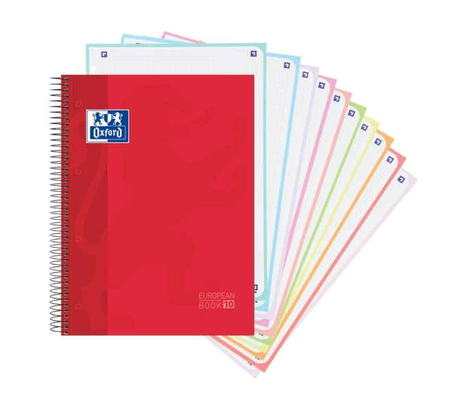 Oxford School Classic A4+ Europeanbook - Tapa Extradura - 150 Hojas - Color Rojo - Cantidad: 5