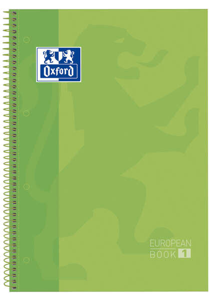 Oxford School Classic Europeanbook 1 A4+ Tapa Extradura - 80 Hojas - Color Verde Manzana - Cantidad: 5