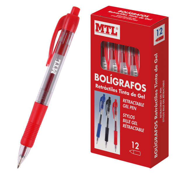 Dohe Boligrafos Retractiles de Tinta de Gel Permanente - Punta Bola de 0.7mm - Resistente al Agua -