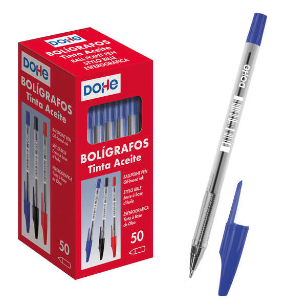 Dohe Boligrafos de Tinta a Base de Aceite - Punta de Bola Metalica de 1mm - Trazo de 0.4mm - Cuerpo