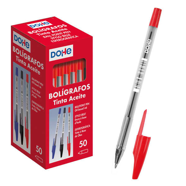 Dohe Boligrafos de Tinta a Base de Aceite - Punta de Bola Metalica de 1mm - Trazo de 0.4mm - Cuerpo
