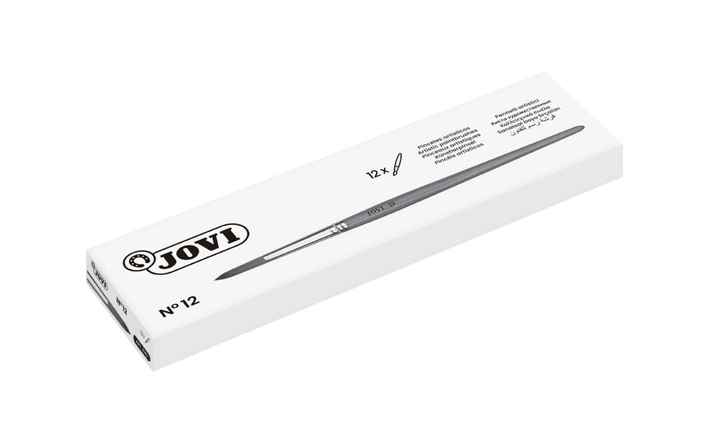 Jovi Pinceles Artisticos Pelo Poney Nº 12 - Pelo Natural - Mango de Madera - Calibre 00 al 12 - Punt