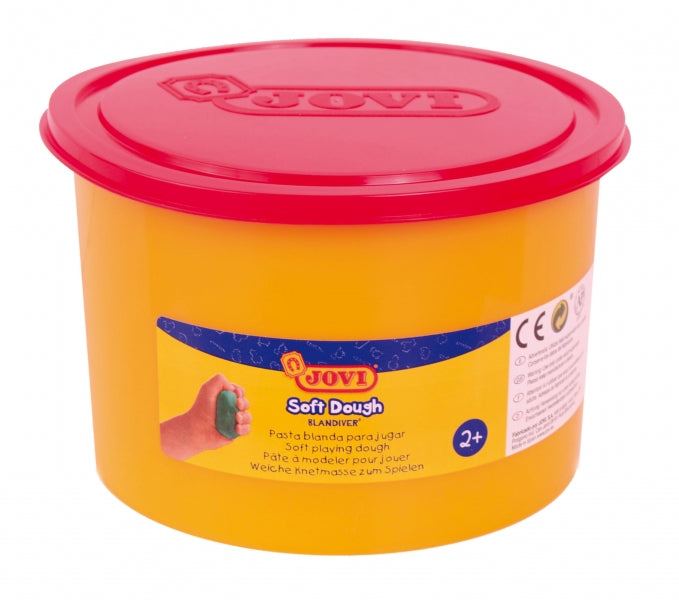Jovi Soft Dough Blandiver Bote de Pasta de Modelaje 460gr - Blanda y Flexible - Facil de Amasar y Moldear - Ideal para Iniciacion al Modelaje - Color Rojo