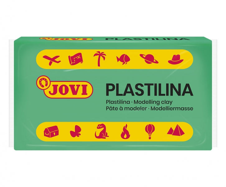 Jovi Caja de 30 Pastillas de Plastilina 50gr - Muy Moldeable - No Se Seca - sin Gluten - Inocua - Color Verde