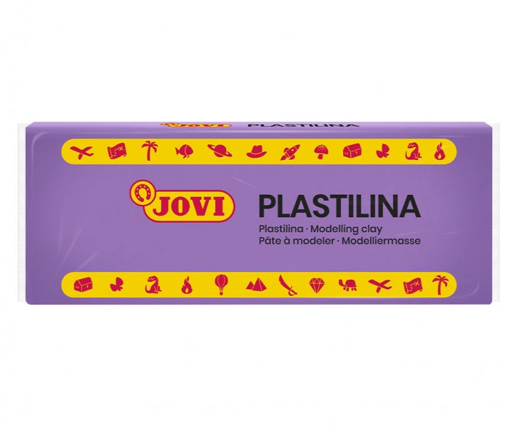 Jovi Caja de 15 Pastillas de Plastilina 150gr - Pasta de Modelar Vegetal - No Se Seca - sin Gluten - Inocua - Facil de Moldear - Ideal para Figuras en Volumen - Color Morado
