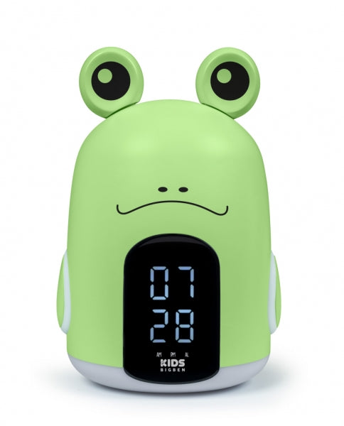 Bigben Kids Despertador Luz Nocturna Tactil - Alarma y Luz Nocturna - 3 Sonidos de Alarma - Intensidad Ajustable - Pantalla con Hora - Color Verde