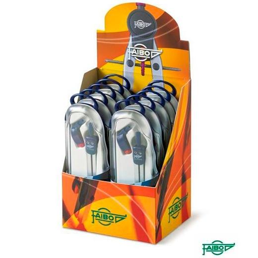 FAIBO COMPÁS SERIE BLUE-LINE UN BRAZO ARTICULADO 327AU CAJA EXPOSITORA 10U