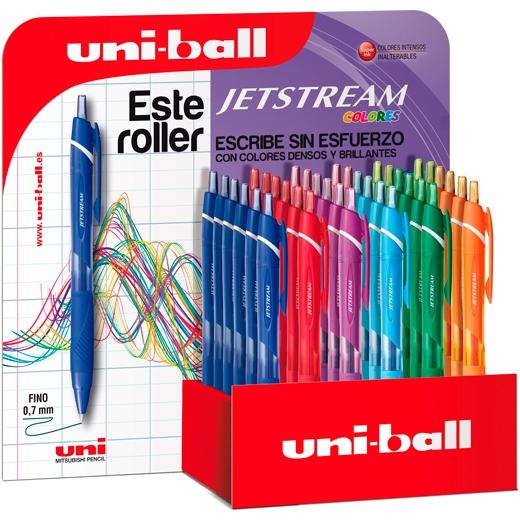UNIBALL ROLLERBALL JETSTREAM SXN-150C/3D RETRÁCTIL 0.7MM COLORES SURTIDOS EXPOSITOR 36 UD