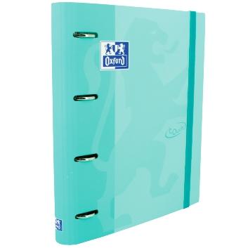 OXFORD CARPETA ANILLAS 4 X 35MMTOUCH EUROPEANBINDER C/RECAMBIO 100H A4+ 5X5 T/ESTRADURA ICE MINT PASTEL