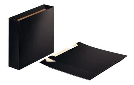 ESSELTE CAJETÍN PARA ARCHIVADORES A4 LOMO ANCHO CARTÓN NEGRO BRILLANTE