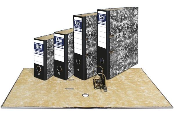 UNISYSTEM ARCHIVADOR PALANCA NOVOCLAS 65MM A4 CARTÓN FORRADO NEGRO