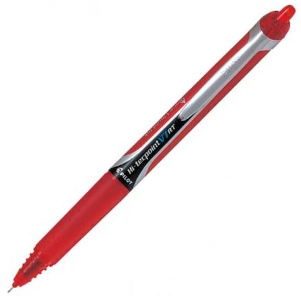 PILOT ROLLER TINTA LÍQUIDA V7 HI-TECPOINT RETRÁCTIL ROJO