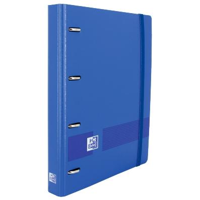 OXFORD CARPETA ANILLAS 4 X 35MM LIVE&GO EUROPEANBINDER 360º C/RECAMBIO 100H A4+ 5X5 TAPA POLYFOAM AZUL MARINO