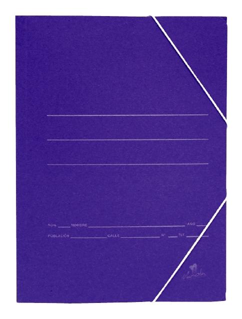 MARIOLA CARPETA CARTÓN SENCILLA 500 GR GOMAS FOLIO AZUL MATE -20U-