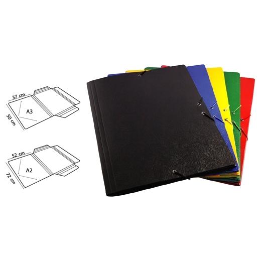 MARIOLA CARPETA CARTON COMPACTO GOFRADO Nº12 GOMA SOLAPA 37X50 CM A3 AMARILLO