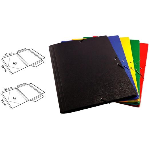 MARIOLA CARPETA C/GOMAS A3 CARTÓN COMPACTO GOFRADO AZUL