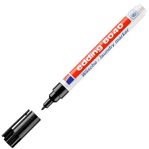 EDDING MARCADOR TEXTIL PERMANENTE 8040 P/REDONDA 2MM NEGRO