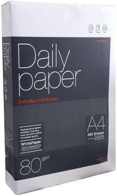 Daily Paper Papel A4 80gr. 210x297mm (500 Hojas) Blanco - Cantidad: 5