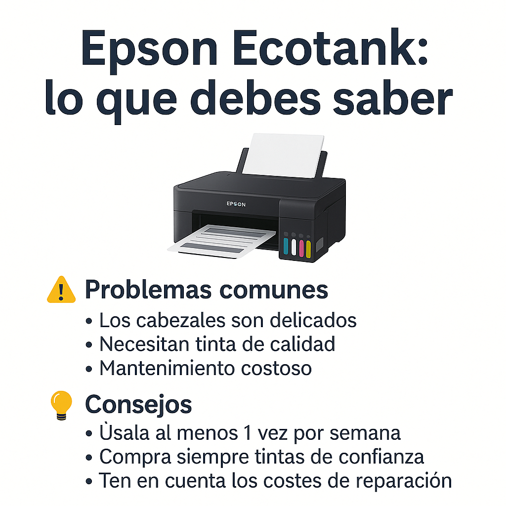 Epson EcoTank: ventajas, problemas y consejos antes de comprar