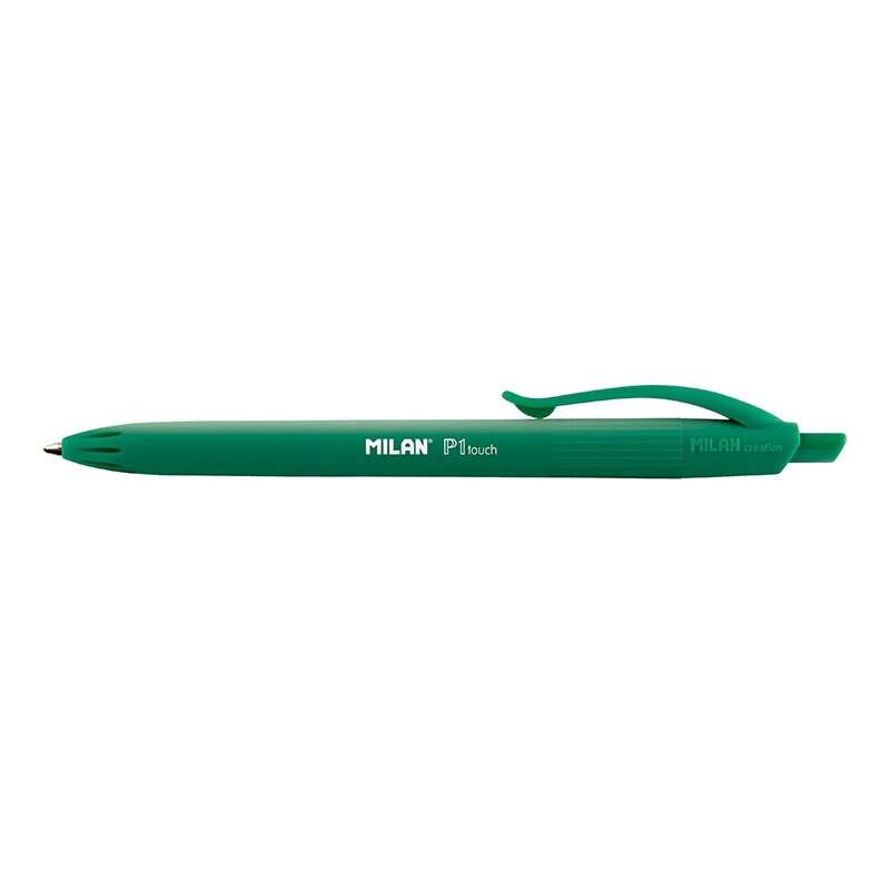 Milan P1 Touch Boligrafo de Bola Retractil - Punta Redonda 1mm - Tinta de Aceite - Escritura Suave -