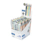 Milan P1 Silver Expositor de 14 Packs de 4 Boligrafos de Bola Retractiles - Punta Redonda 1mm - Tact
