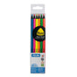 Milan Fluo Pack de 6 Lapices Triangulares de Colores - Mina 2.9mm - Ergonomicos - Resistente a la Rotura - Madera de Tilo - Colores Surtidos