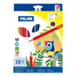 Milan Pack de 18 Lapices Hexagonales de Colores - Mina 2.9mm - Trazo Uniforme - Resistente a la Rotu