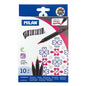 Milan Pack de 10 Rotuladores con Punta de Pincel - Trazo de 0.5 a 4mm - Tinta a Base de Agua - Mezcl