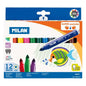 Milan Pack de 12 Rotuladores Super Lavables Maxi - Punta Conica 7.5mm - Tinta al Agua - Lavable - Co