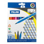Milan Pack de 12 Rotuladores Triangulares - Punta Fina Conica 2mm - Tinta al Agua - Lavable - Colore