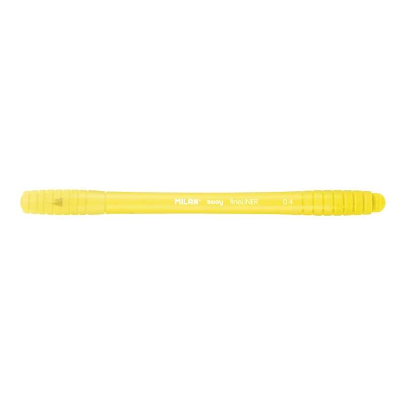 Milan Sway Fineliner Rotulador - Punta Fina 0.4mm - Ergonomico - Tinta al Agua - Color Amarillo