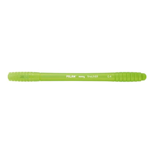 Milan Sway Fineliner Rotulador - Punta Fina 0.4mm - Ergonomico - Tinta al Agua - Color Verde Claro