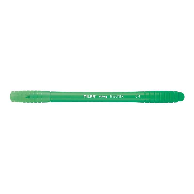 Milan Sway Fineliner Rotulador - Punta Fina 0.4mm - Ergonomico - Tinta al Agua - Color Verde Claro